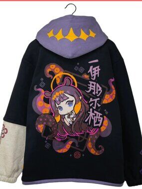 Hololive English Ninomae Ina'nis x Ohmonah Hoodie sz XL NEW